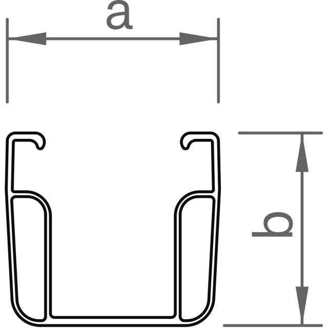 Novotegra - C-skena - C47 - 5,40 m x 47 mm