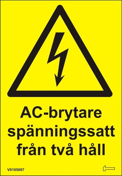 Dekal - AC-Brytare spänningssatt från två håll