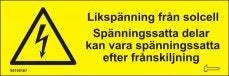 Dekal - Likspänning från solcell